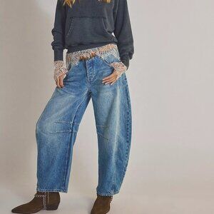 Free People Blue Ankle & Cropped Jeans